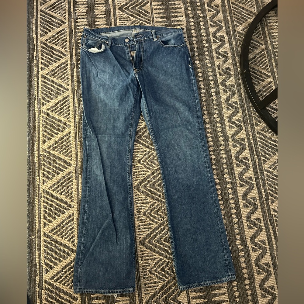 Ralph Lauren Blue Flare Wide Leg Jeans